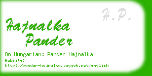 hajnalka pander business card